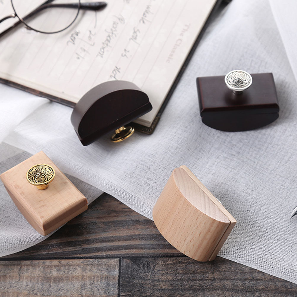 Ink Blotter Paper - 2Pcs Wood Rocker Blotter Portable Ink