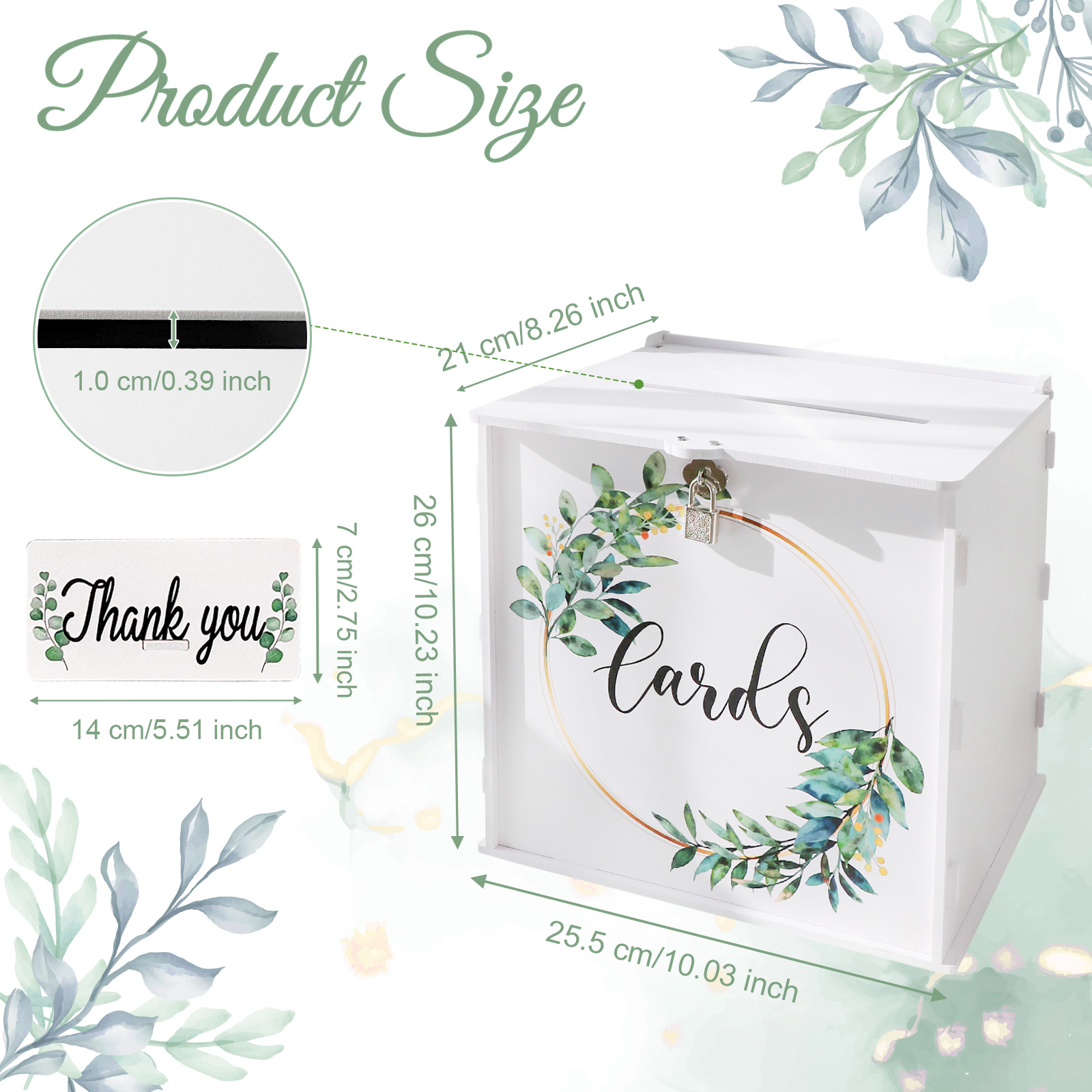 Wedding Card Box with Lock, PV - Card Index Box avis et prix