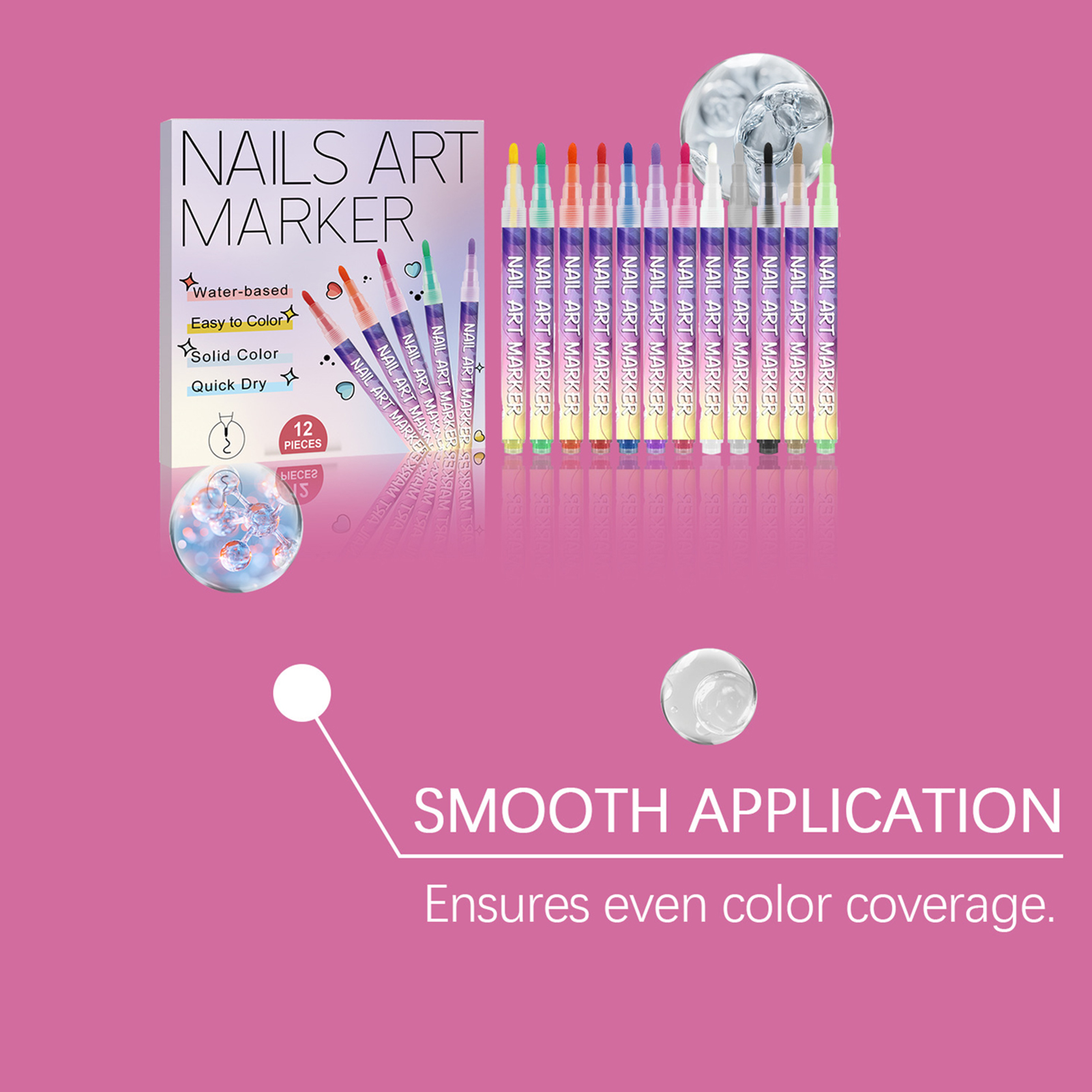 12Pcs Nail Art Pens With Fine  - Correction Pen Fine avis et prix