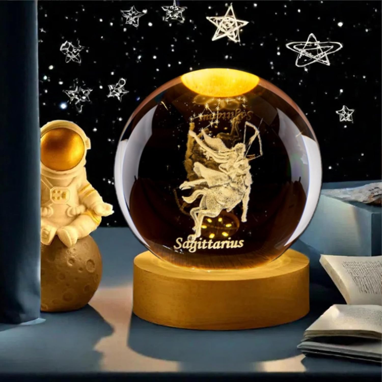 3D Sagittarius Crystal Ball wi - Paper Weight Crystal avis et prix
