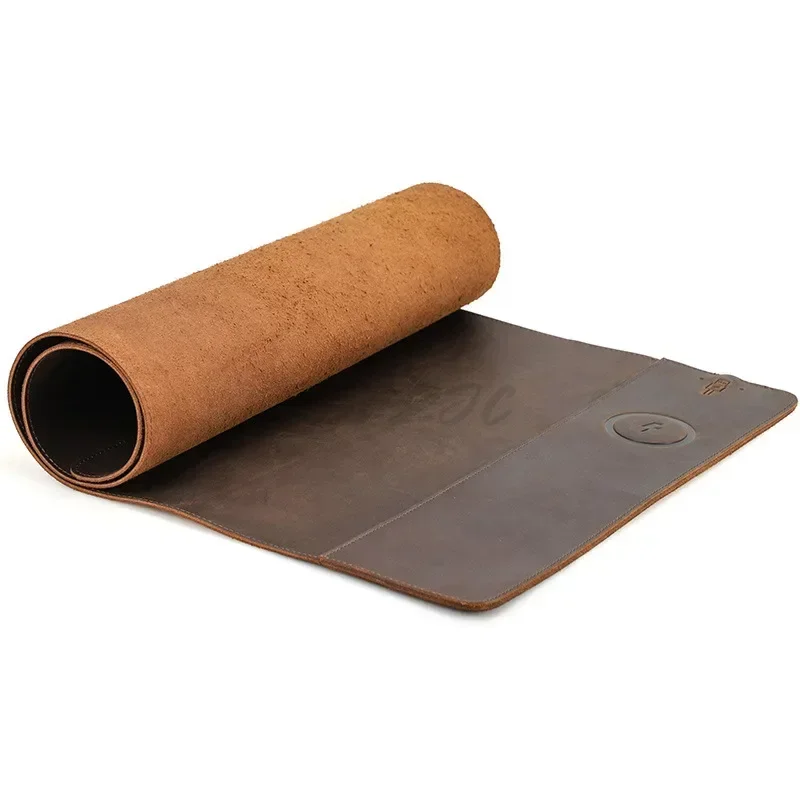 Vintage Cowhide Mouse Pad with - Leather Desk Pad avis et prix