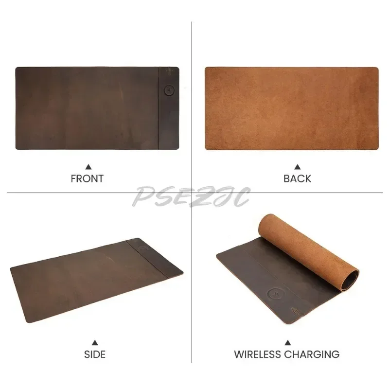 Vintage Cowhide Mouse Pad with - Leather Desk Pad avis et prix