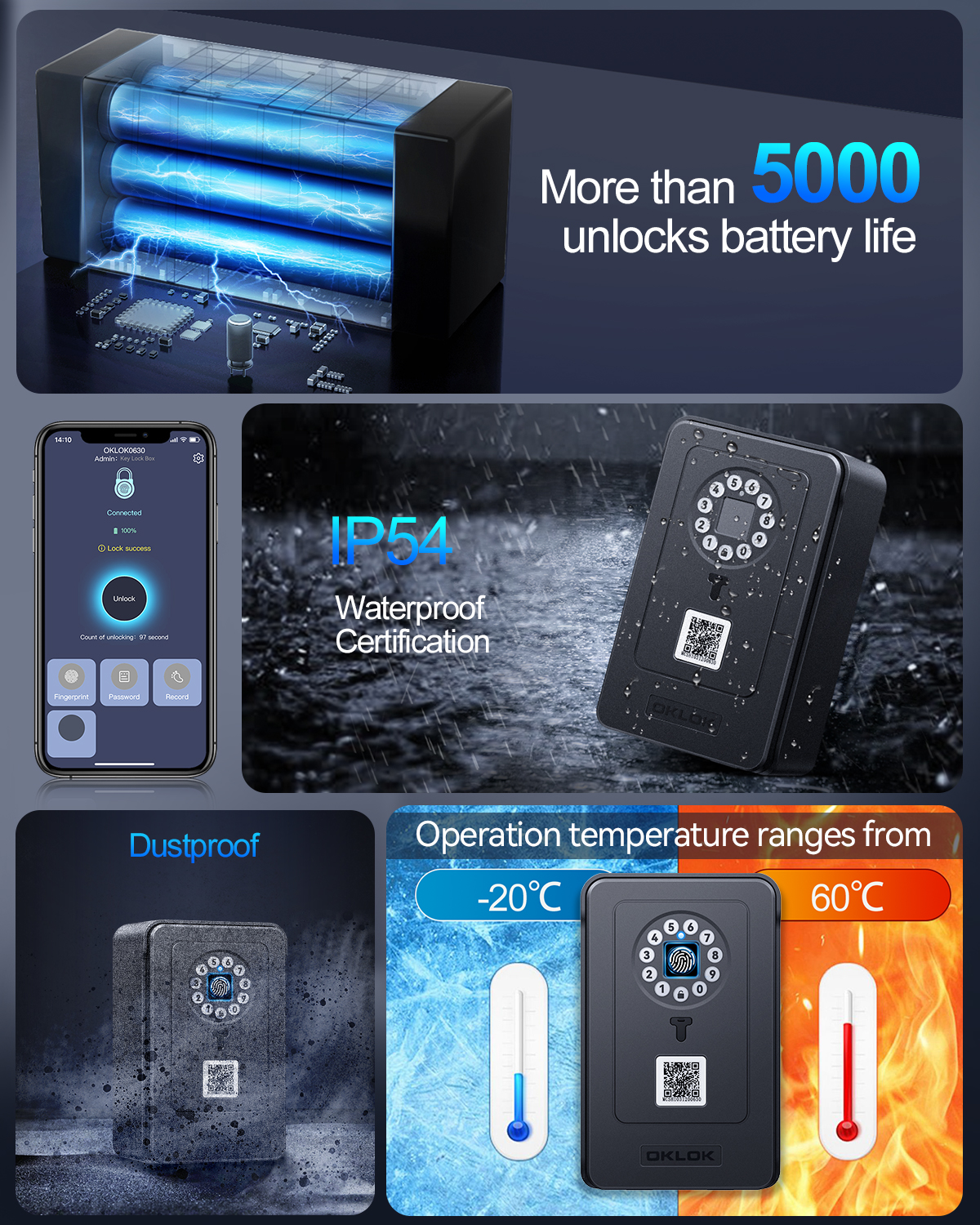 Hollarm Fingerprint Password S - Card Index Box avis et prix
