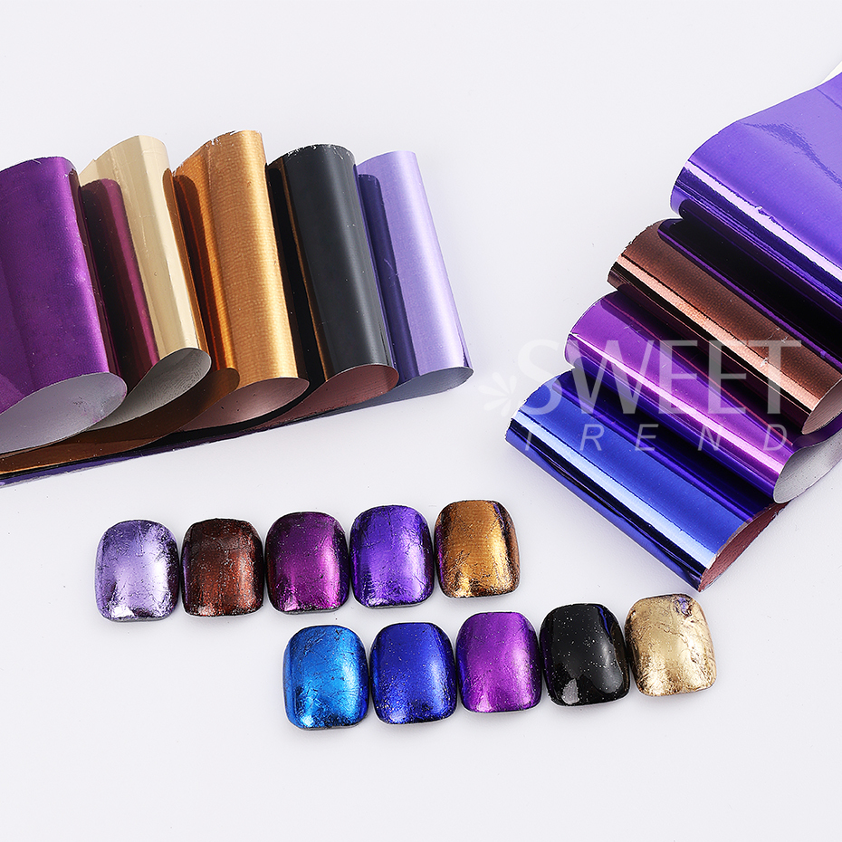 10pcs Metallic Nail Transfer F - Gel Refill Pack avis et prix