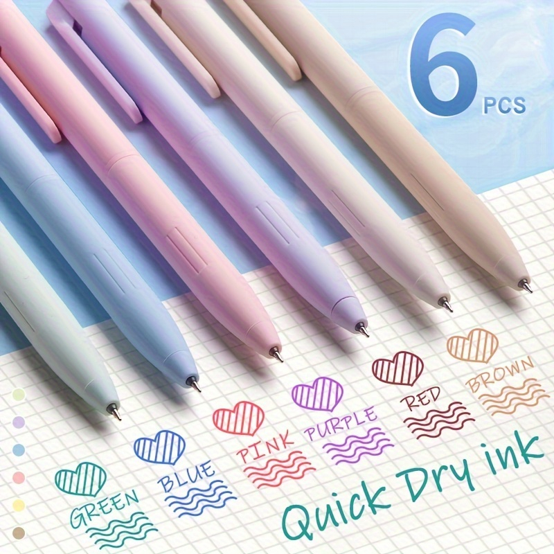 6pcs Colored Gel Pens for Note - Correction Pen Fine avis et prix