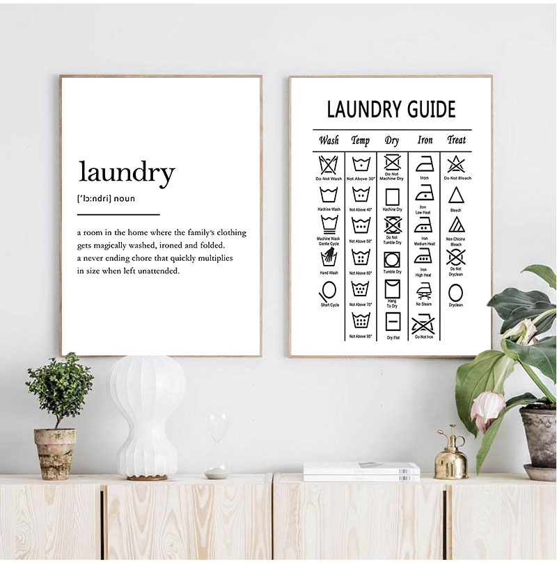 Laundry Guide Canvas Painting  - Ink Blotter Paper avis et prix