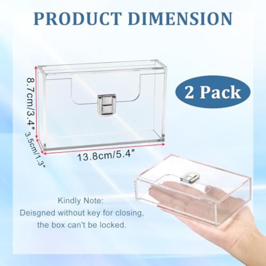2 Pack Clear Acrylic Index Car - Card Index Box avis et prix