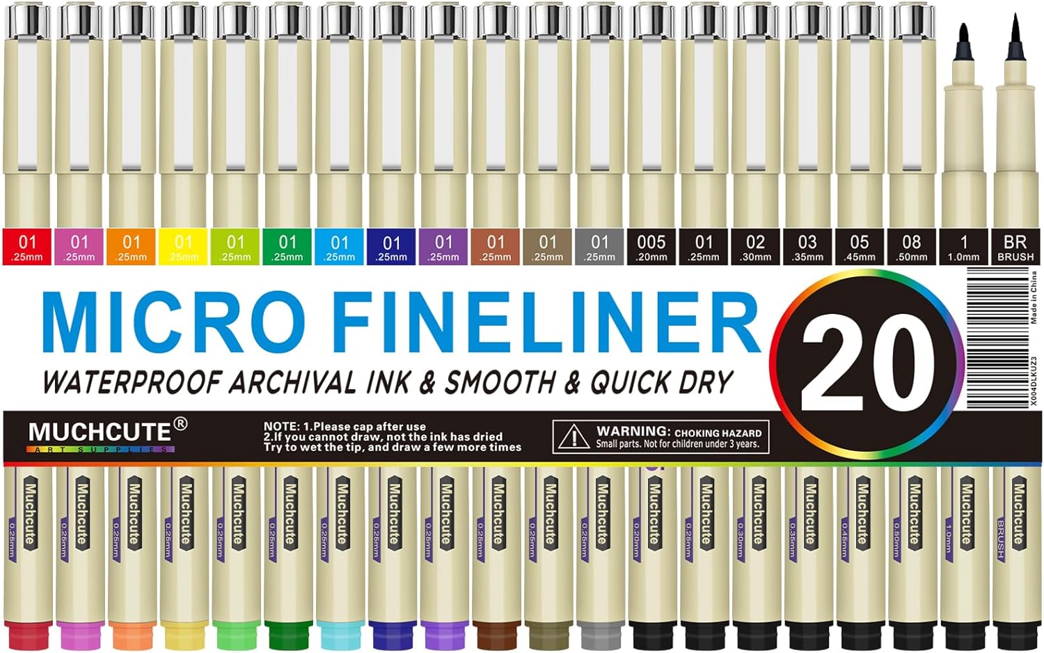 20 Micro Fineliner Pens Set: 1 - Archive Box Set avis et prix