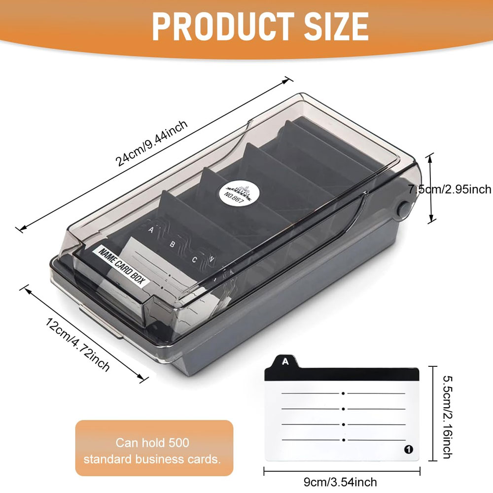 Desktop Business Card Box, Lar - Card Index Box avis et prix