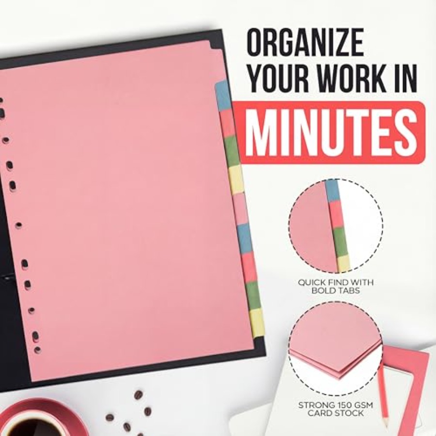 3 Pack] Binder Dividers with T - Tab Divider A4 avis et prix