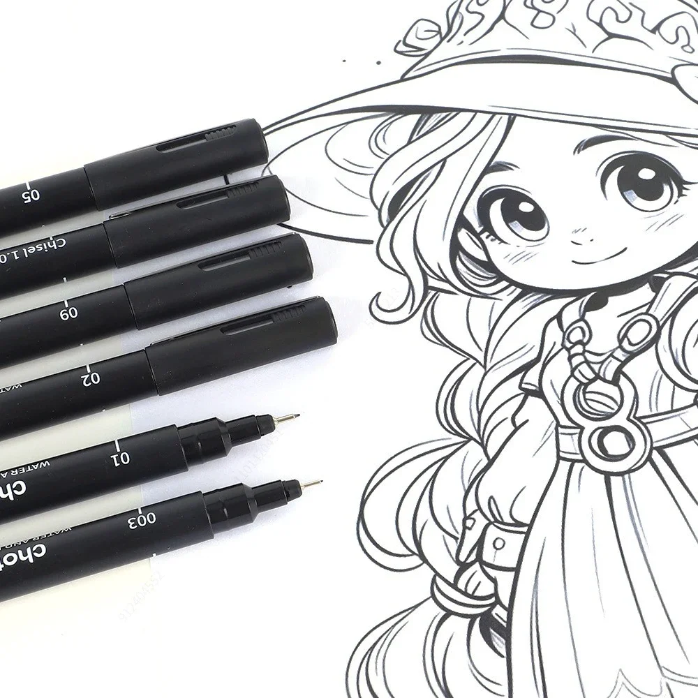 Black Micro Pens,15 Sizes,Wate - Archive Box Set avis et prix