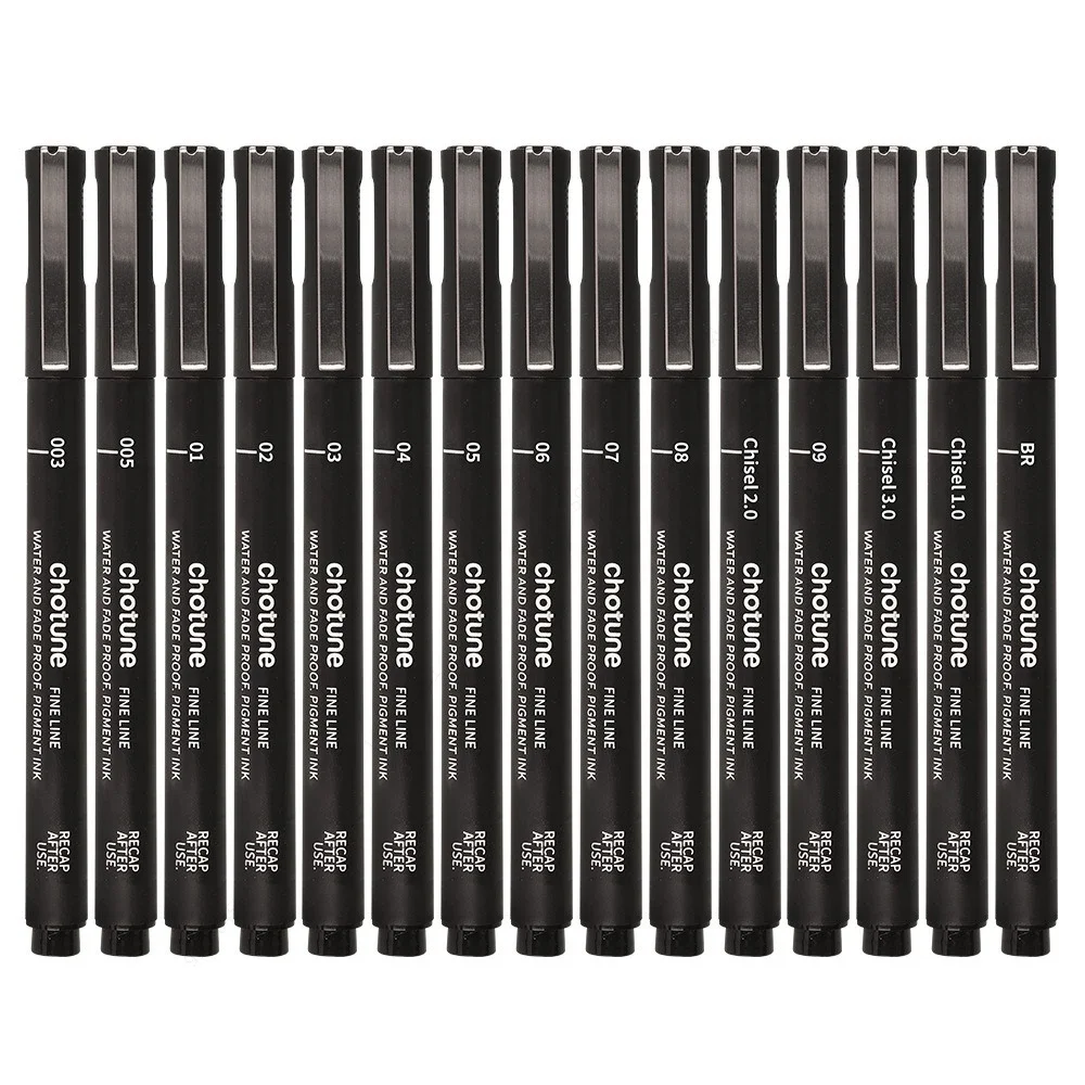 Black Micro Pens,15 Sizes,Wate - Archive Box Set avis et prix