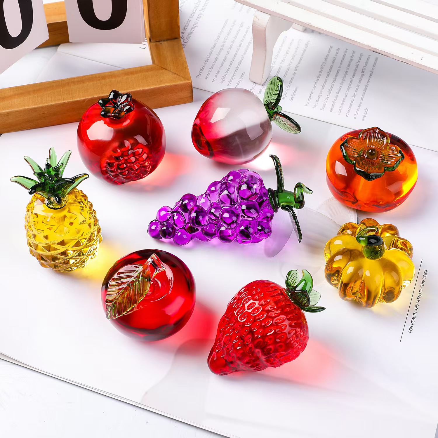 Crystal fruit Paperweight with - Paper Weight Crystal avis et prix