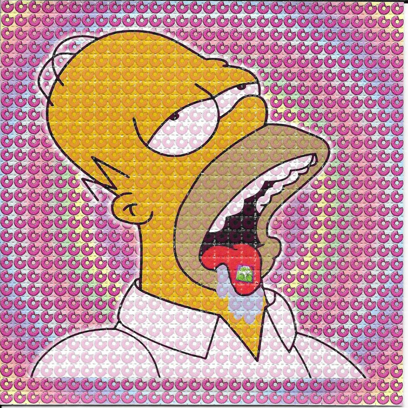 Doped Homer Psychedelic Acid F - Ink Blotter Paper avis et prix