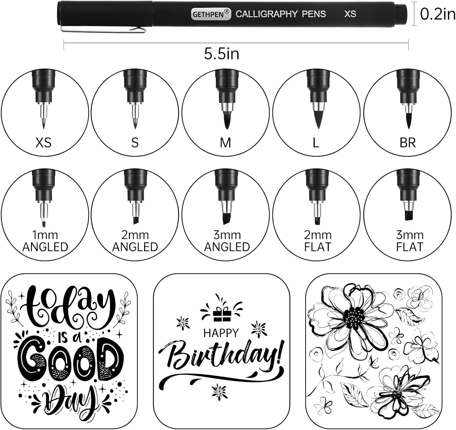 10 Size Calligraphy Pens Set f - Archive Box Set avis et prix