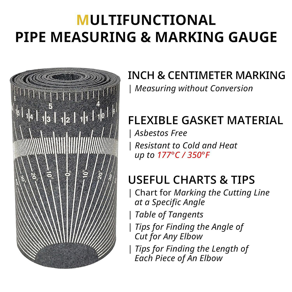 Pipe Measuring Tool Wrap Aroun - Tape Dispenser Weighted avis et prix