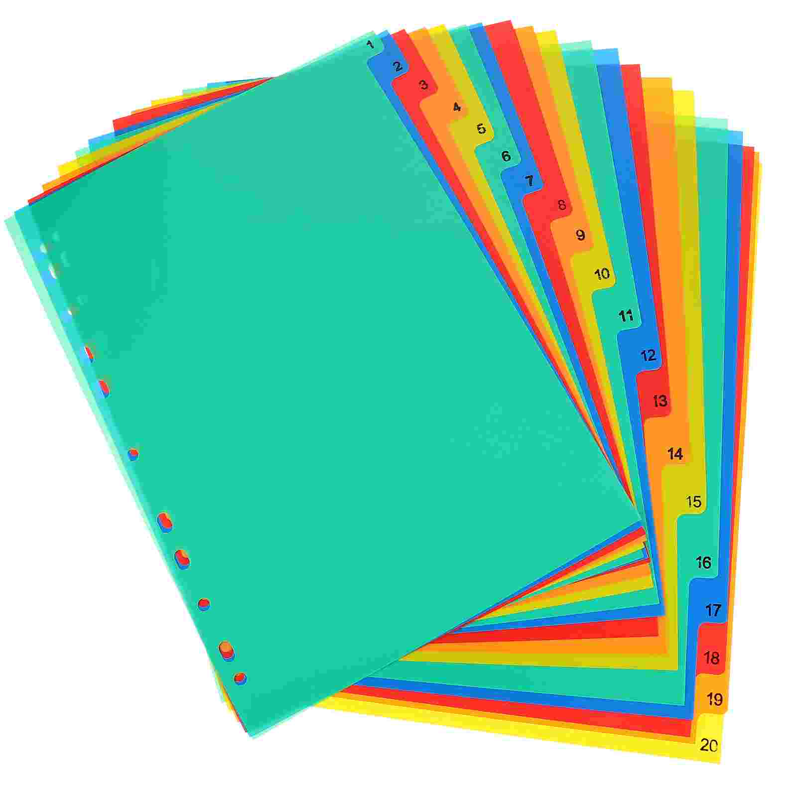 20 Pcs A4 Separated Loose Leaf - Tab Divider A4 avis et prix