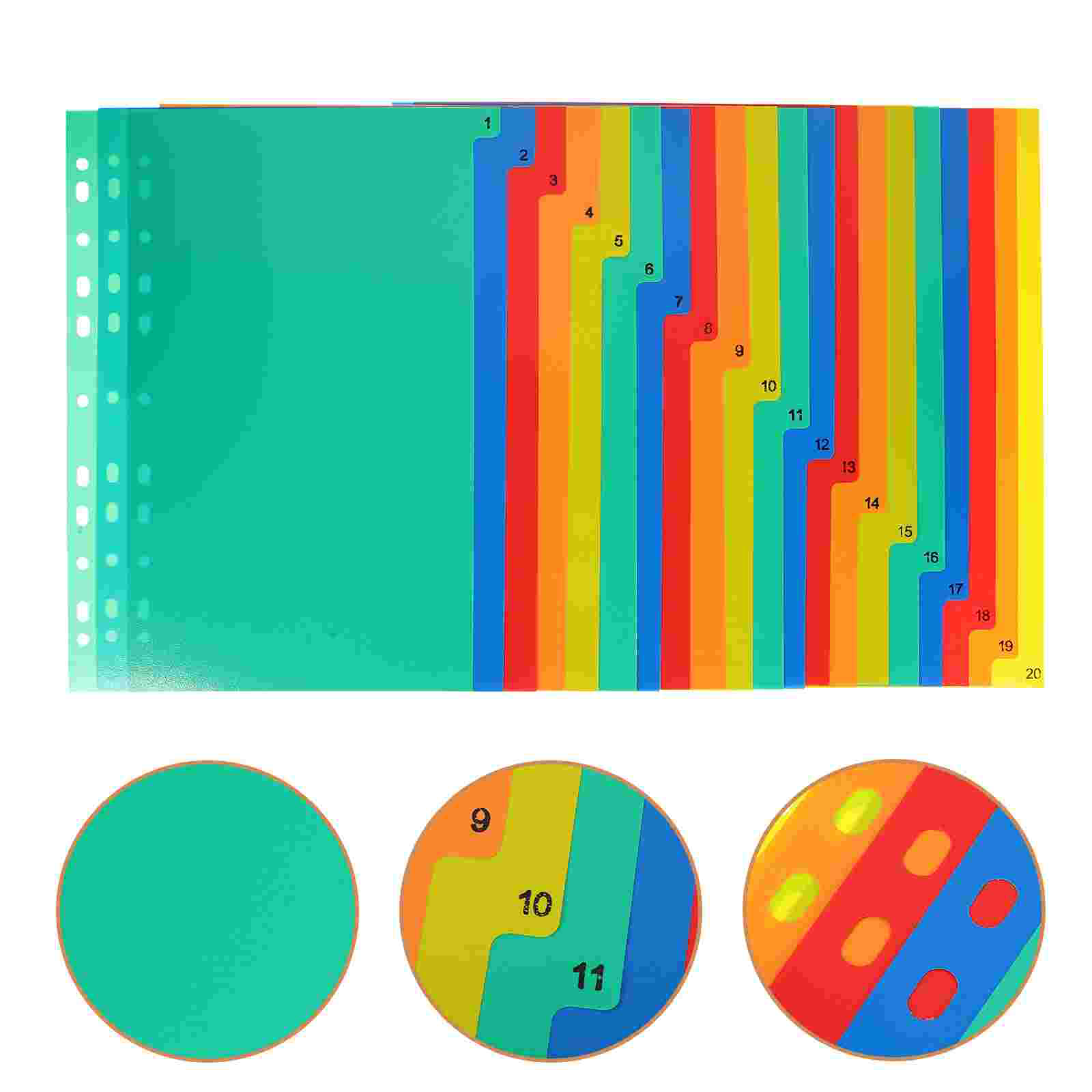 20 Pcs A4 Separated Loose Leaf - Tab Divider A4 avis et prix