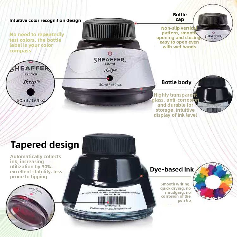 American SHEAFFER Color Dye In - Fountain Pen Bottled Ink avis et prix