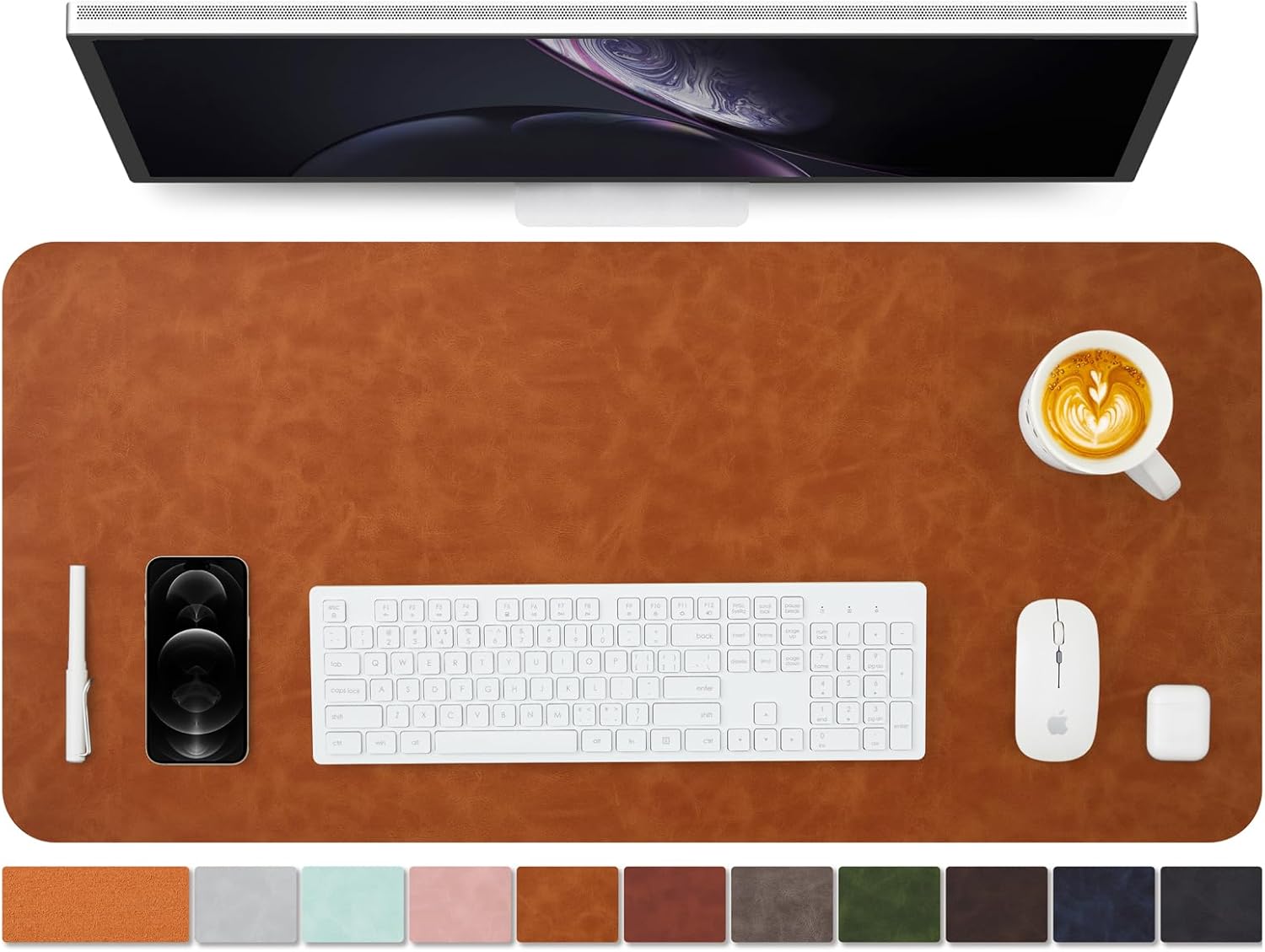 Distressed Leather Desk Mat -  - Leather Desk Pad avis et prix