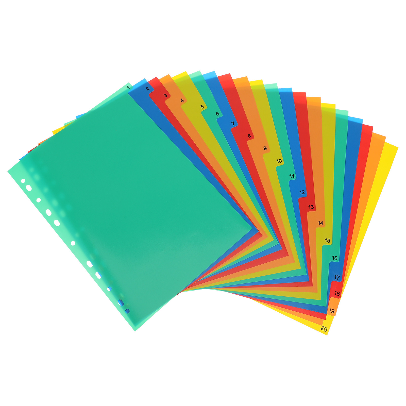 20 Pages A4 Colorful Plastic B - Tab Divider A4 avis et prix