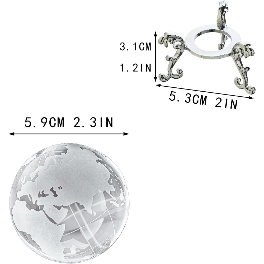 60mm Crystal Earth Globe Paper - Paper Weight Crystal avis et prix