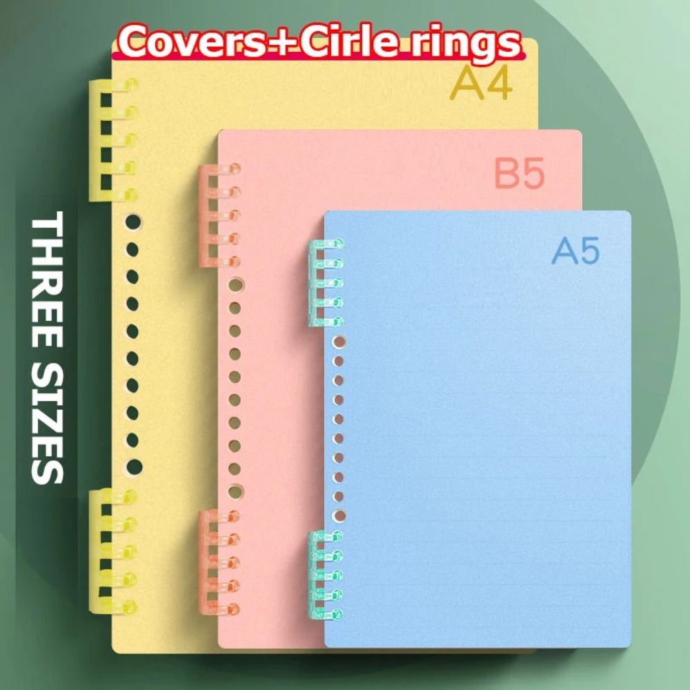 4Pcs PP Loose-leaf Book Cover  - Binder A4 Lever avis et prix