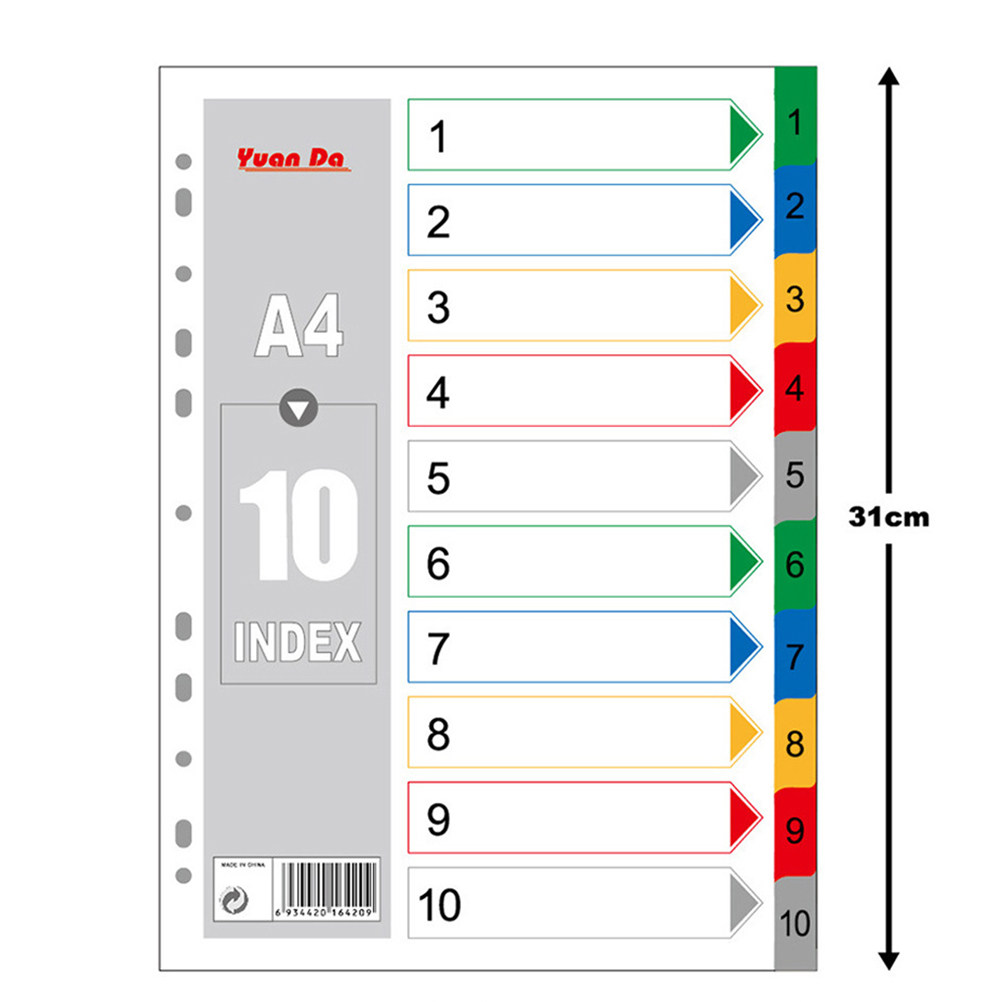 40Pcs A4 Multi-Color Classifie - Tab Divider A4 avis et prix