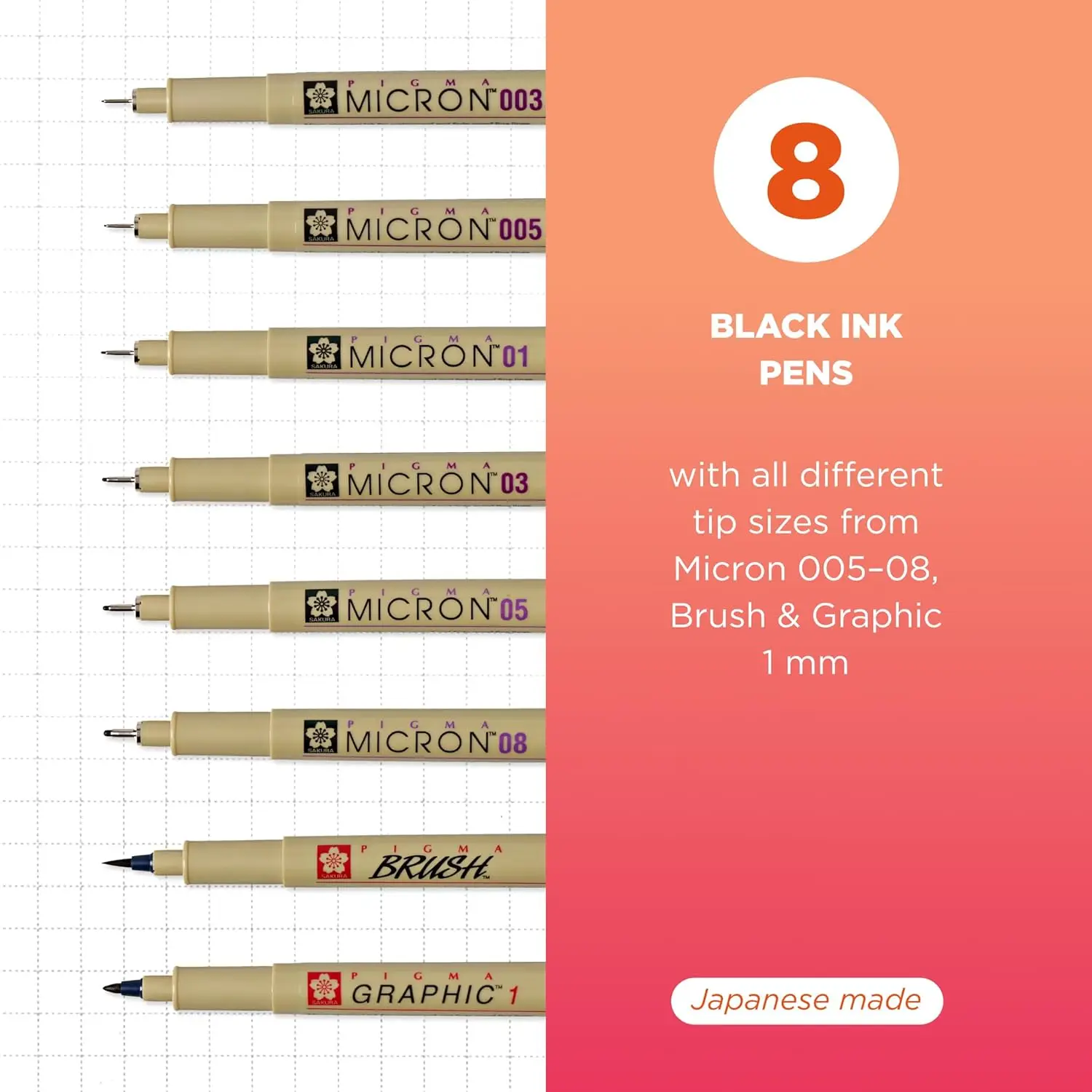 Fineliner Drawing Pens Set, 8  - Archive Box Set avis et prix