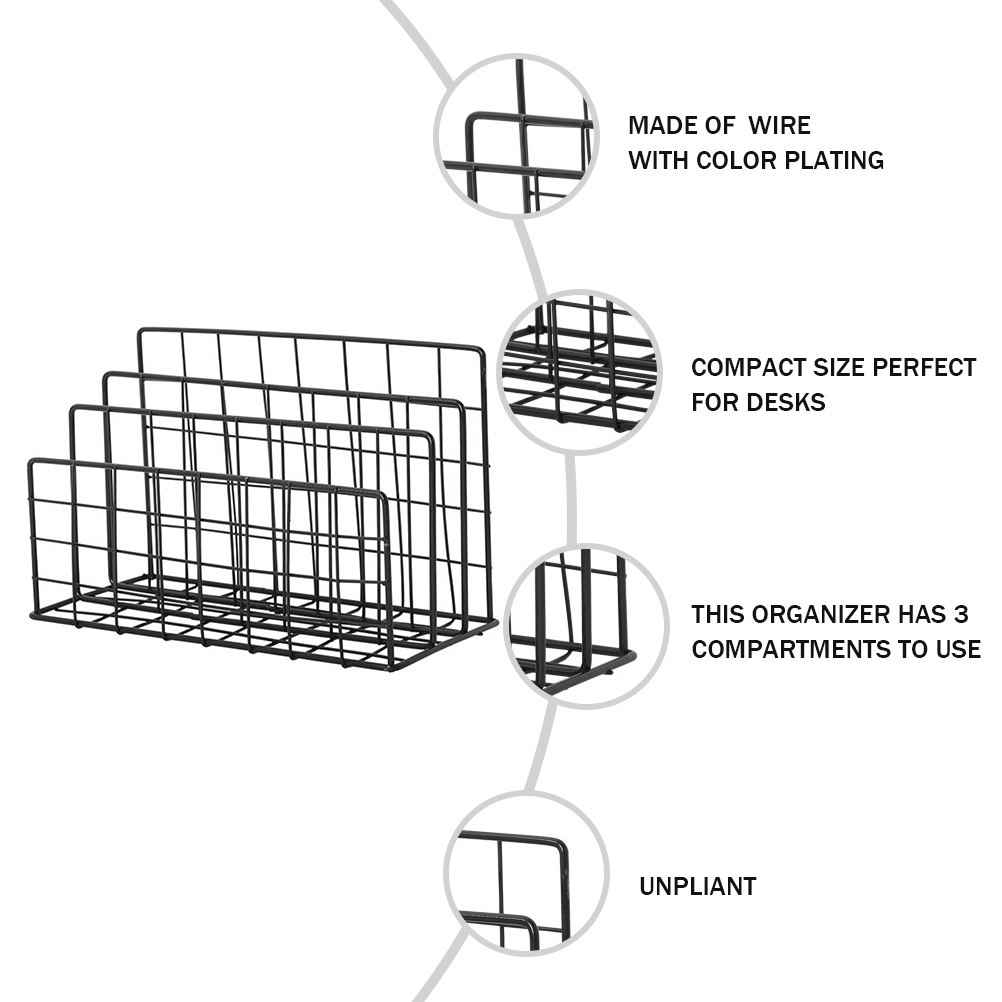 Modern 3 Slot Mail Organizer M - Magazine Holder Rack avis et prix