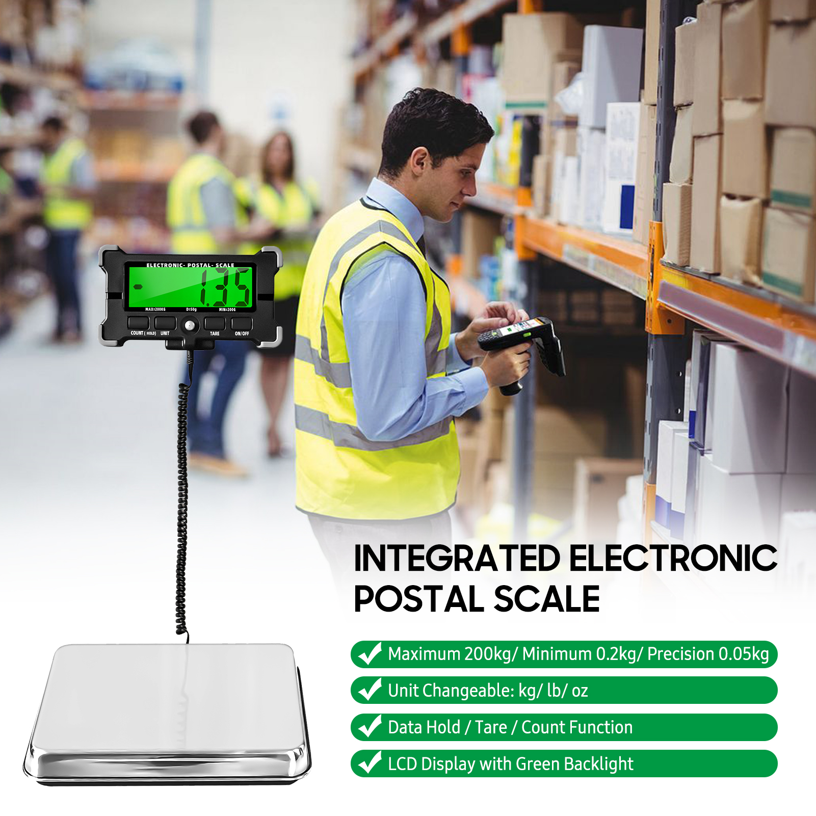 PS21 Digital Scale 200KG 120KG - Tape Dispenser Weighted avis et prix