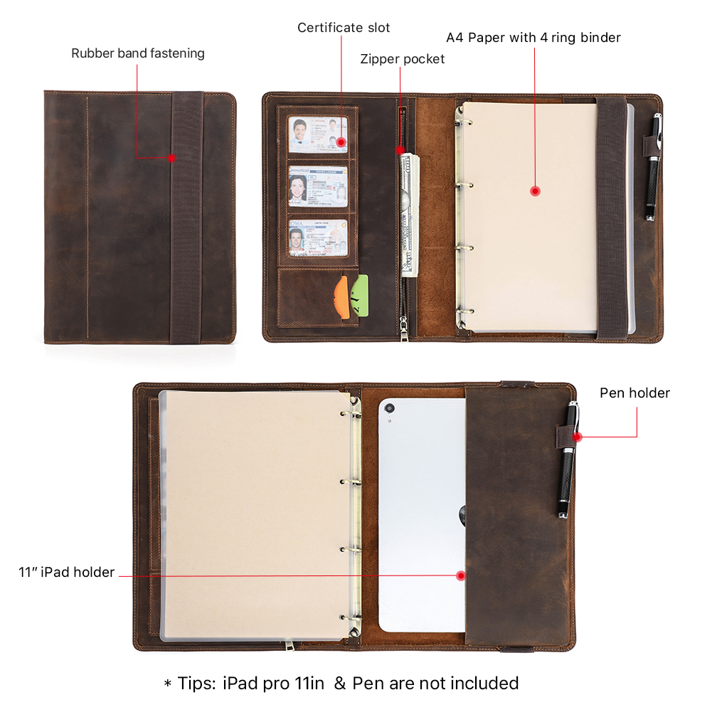 Luxury Retro Business A4 Noteb - Binder A4 Lever avis et prix