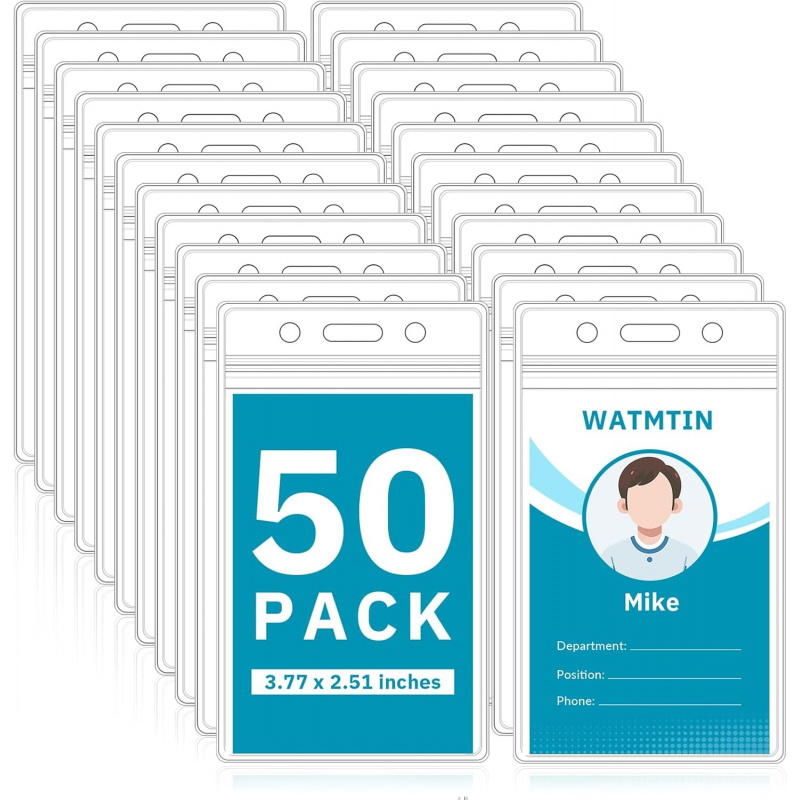 50 PCS Plastic Badge Holder, V - Index Card Holder avis et prix